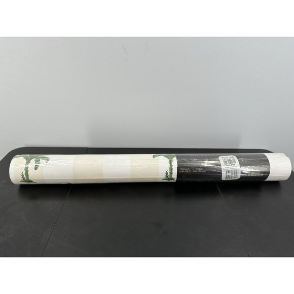 Vintage s.a. Maxwell co. 7267-492 32.8ft. Tropical Tree Stripped Wallpaper Roll - Picture 4 of 13